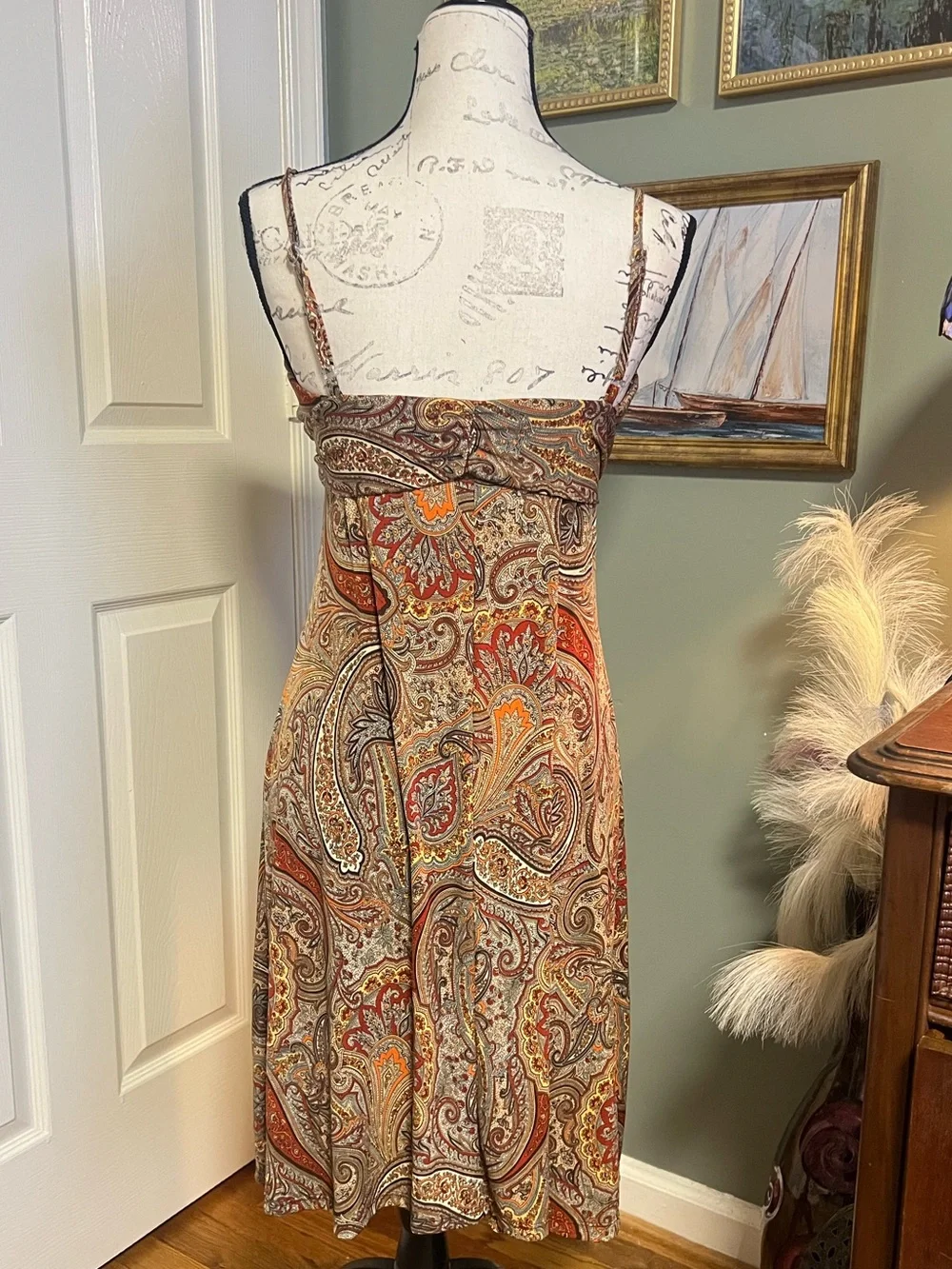 INC whimsy paisley dress